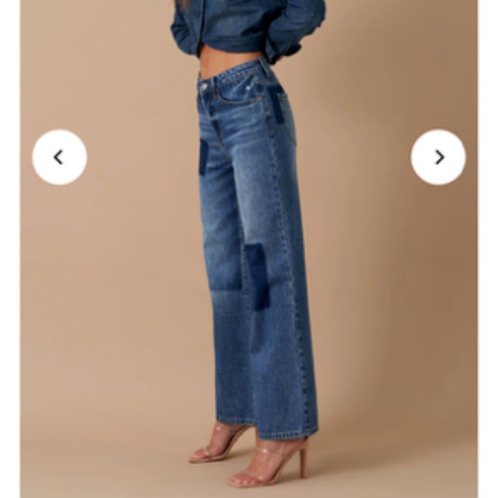 Insane Gene Relaxed Wide Leg Patchwork Jeans